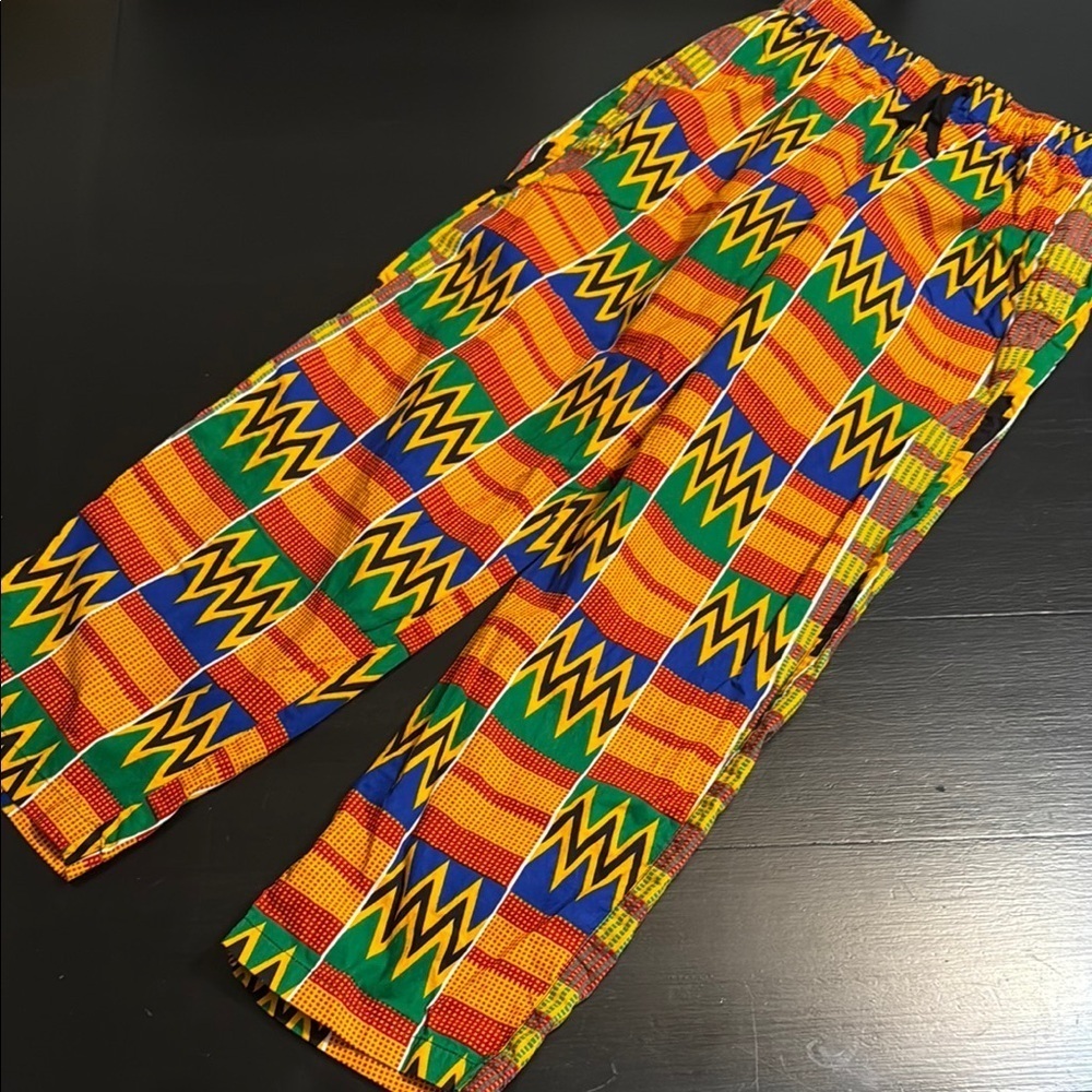 Yevu Ghana Vibrant Multicolor Patterned‎ Pants Unisex